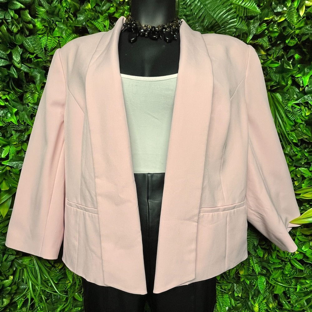 Women Jacket 20 Pink Collared Lined Blazer Jones Studio 1445 - Picture 2 of 8